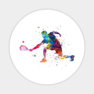 Watercolor paddle player Magnet